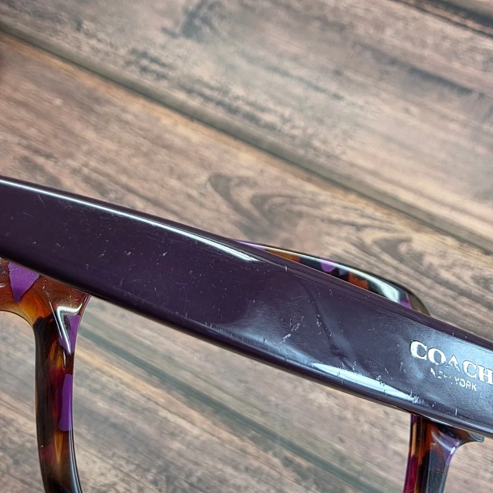 Coach HC 8160 Purple Confetti Tortoise Eyeglasses Frames 56-17-135 L145